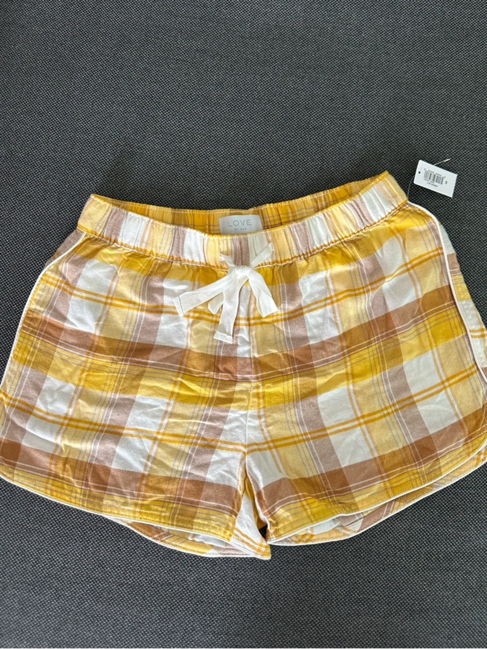 GAP Yellow Plaid Pajama Lounge Shorts - NWT size XS